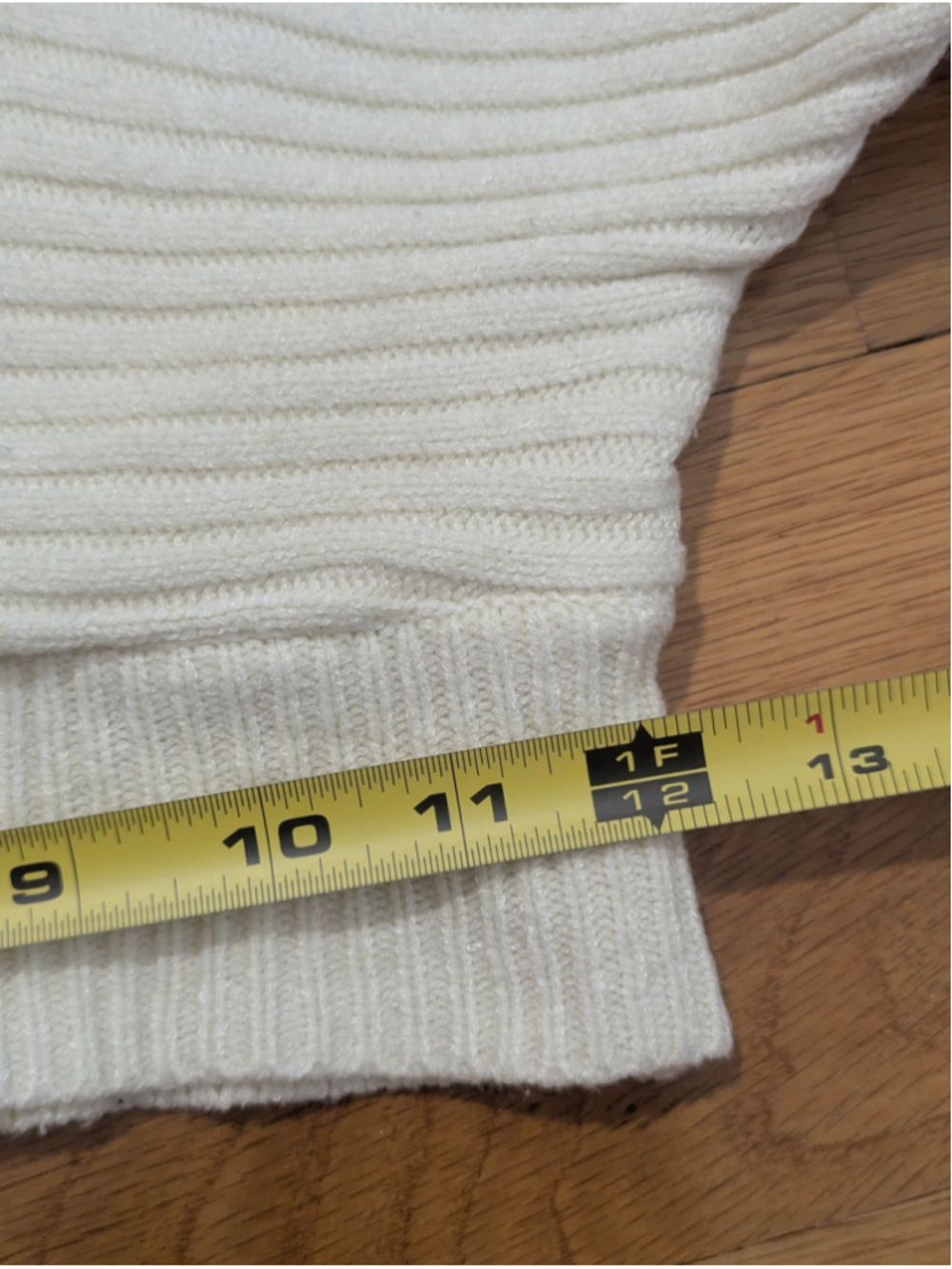 12th Tribe x Salty Blonde Cream Ribbed V-Neck Cross Front Sweater Small - Picture 10 of 12